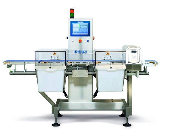 The DLWPRO-M dynamic inline checkweigher with intergrated Ceia metal detection system